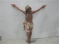 45"x 47" Wood Carved Jesus Statue See Info