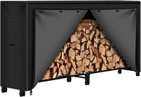 $85  AMAGABELI 8ft Firewood Log Rack With Cover Se