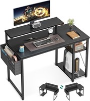 $70  40 Adjustable Monitor Stand Desk  Black