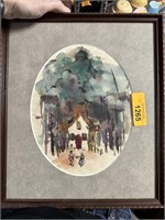 ORIG WATERCOLOR PAINTING UNSIGNED HANSEL GRETEL