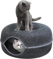 $55  24 Cat Tunnel Bed  Indoor Toy - Grey