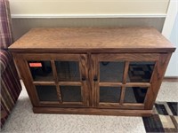 TV stand with glass doors