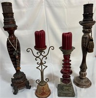 Set of 4 TALL Decorative Candle Holders