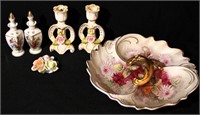 Victorian Hand Painted Porcelain Divider & More