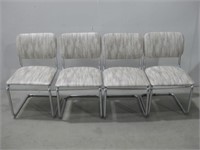 Four Vtg 18"x 18"x 32" Chairs See Info