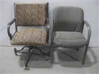 Two Office Chairs Tallest 23"x 18"x 35"