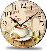 $32  14 Vintage French Wall Clock  Farmhouse Style