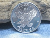 1985 Sunshine Mining .999 Fine Silver Coin