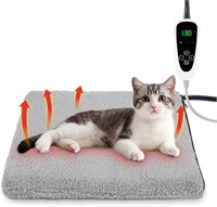 $34  Heated Cat Bed  Adjust Temp S(18x18) Grey