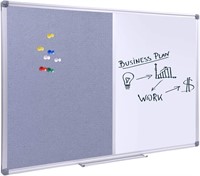 48x36 Inch Magnetic Dry Erase/Bulletin Combo Board