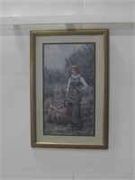 23"x 35" Framed Lady Print