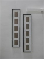 Two 8.5"x 40" Framed Wall Decor Items See Info