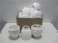 Unpainted Ceramic Lamp Covers Largest 6.25"