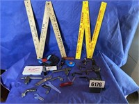 Folding Yard Sticks, Knife Sm., Drill Chucks,