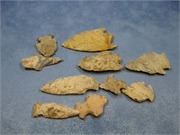 Arrowhead Artifact Lot Of Ten