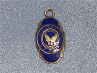 WWII US Army Air Force S.S. & Enamel Pendant