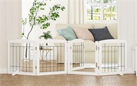 $86  Dog Gate 80W  3Panels  24H  White (SIZE MAY N