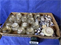 Jar Candles, Qty: 14, Midnight Scent, Used, Tea