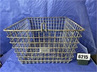 Vintage Wire Locker Basket, #113, 12X12X7.5"T