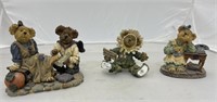 3 pcs-Boyd's Bears Figurines