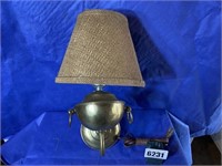 Brass Wall Lamp, Electric w/Shade