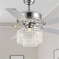 $552  CROSSIO 52 Crystal Ceiling Fan with Light