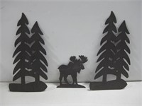 Metal Moose & Forest Tree Pictures
