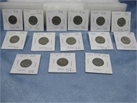 Fourteen Buffalo Indian Head Nickels