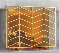 $60  Fire Beauty Iron Mesh Fireplace Screen  Golde