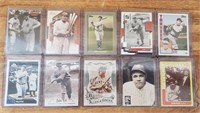 (10) Babe Ruth Baseball Cards