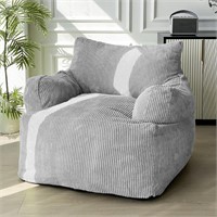 $180  Giant Bean Bag Chair  Big Sofa  Grey