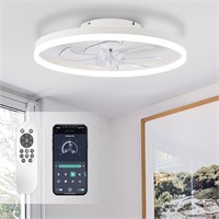 $100  20 Low Profile Ceiling Fan with Lights  Flus