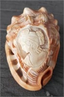 Vintage Cameo Carved Conch Shell