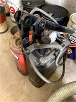 2 Metal Army Gas Cans and Methanol Pump