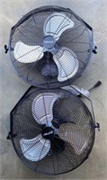 (2) New Wall/Ceiling Mount Metal Fans