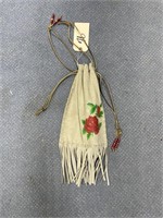 Leather Fringed Pouch
