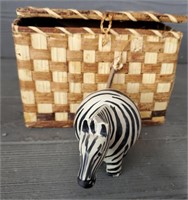 Vintage Hand Carved Soapstone Zebra Africa
