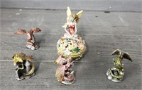 Variety of Pewter Dragon's & Fairy Ring Box