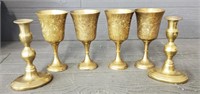 Solid Brass Tumblers & Candle Sticks