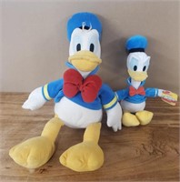 (2) Disney Plush Donald Duck Collectibles