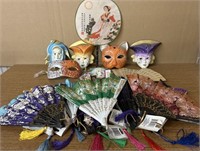 Variety Of Oriental Masks & Fans