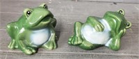(2) Ceramic Frogs Decor