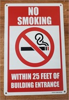 No Smoking Metal Sign