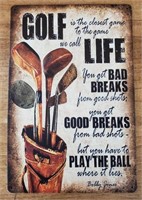 Golf Metal Sign