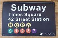 Subway Station Metal Sign