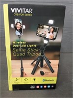 Vivitar Wireless Led Lights Selfie Stick In Pkg