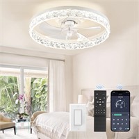 $100  Low Profile Ceiling Fan + Lights White
