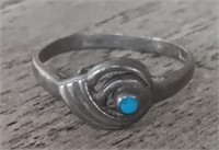 Sterling Ring w/ Small Turquoise Stone