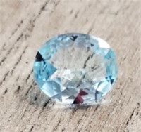 Natural Blue Topaz Faceted Gemstone