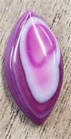 Pink Stripes Agate Olivary Cabochon